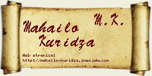 Mahailo Kuridža vizit kartica